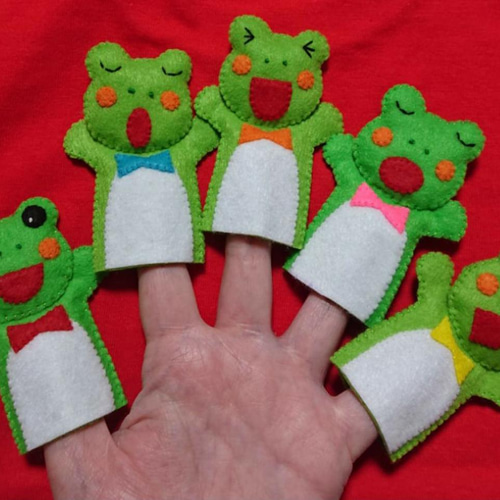 予約受注】指人形【☆おはなしゆびさん☆ピッピとチッチ☆ジャングル