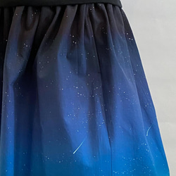 夜空を着飾る 流星LIGHT ギャザースカート（やや厚手綿100％） 9枚目の画像