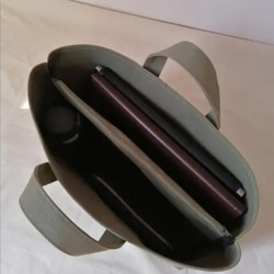 仕切り付ビジネストートバッグ　8号帆布トートバッグ　ビジネストートバッグ　仕切り 3枚目の画像