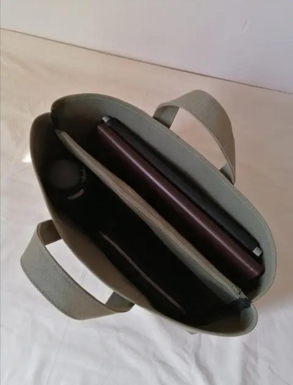 仕切り付ビジネストートバッグ　8号帆布トートバッグ　ビジネストートバッグ　仕切り 3枚目の画像