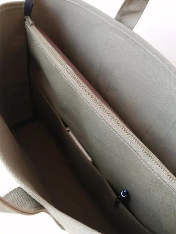 8号帆布トートバッグ　ビジネストートバッグ　パソコンバッグ 6枚目の画像