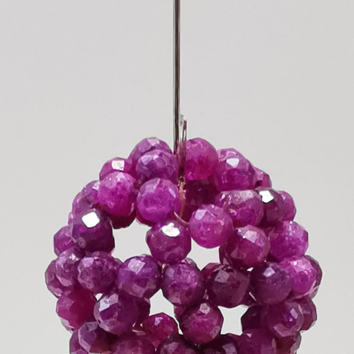 フラーレン 3.3mm 天然ルビー 神聖幾何学の立体 C60 バックミンスター