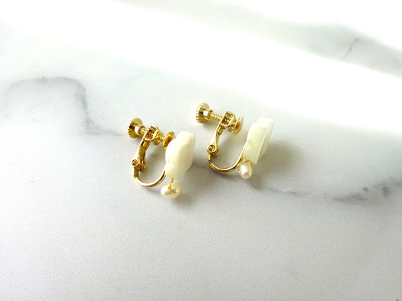 クローバー シェルpierce/earring 4枚目の画像