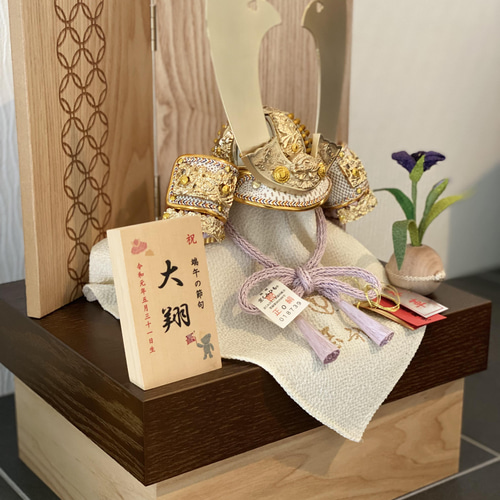 五月人形】【コンパクト】【端午の節句】【平台飾り】菖蒲(あやめ)4号