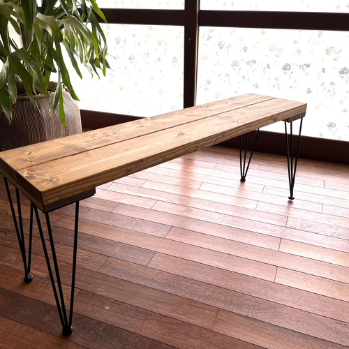 ☆大ヒット商品☆(120cm) セミオーダー無垢材ダイニングベンチ ソファ
