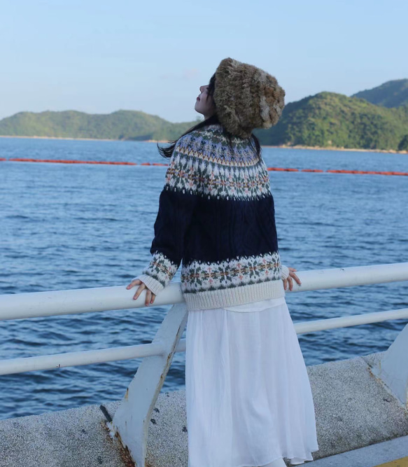 【限定】北欧風　ウール・ セーター ニットKN092 3枚目の画像