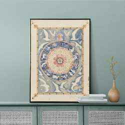 NO.336】星座の模様アートポスター☆カラフル水彩絵画ファンシーレトロ