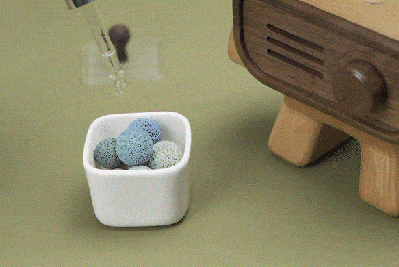 アロマディフューザー 「THE ROBOT」 木製 充電式コードレス アロマポット TOSMU 8枚目の画像