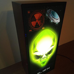 UFO エイリアン 宇宙人 未知との遭遇 ホラー インテリア サイン 看板 置物 雑貨 LED2wayライトBOX 4枚目の画像