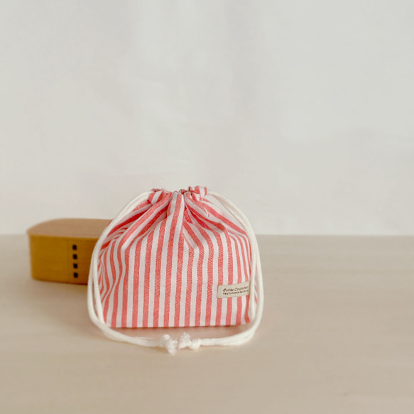 シワになりにくいお弁当袋｛ファンシーストライプ｝ 7枚目の画像