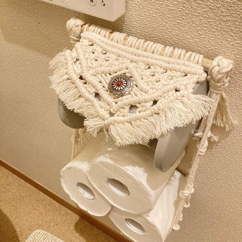 マクラメタペストリーキッチンペーパーホルダー