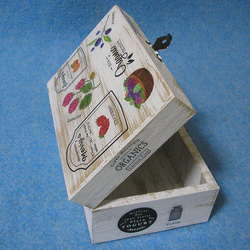 木製小物入れ　ジュエリーボックス　健康食品　ハーブ　オーガニック　有機野菜 2枚目の画像