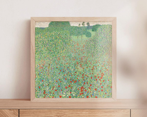 \"油彩画\"Ottorino Campagnari『ポピーフィールド』直筆サイン入 油彩画 Ottorino Campagnari『ポピーフィールド』直筆サイン入