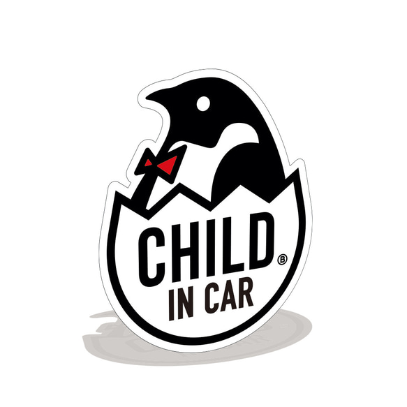 【マグネット/ステッカー】CHILD IN CAR カーマグネット ベビーペンギン ベビーインカー BABYINCAR 1枚目の画像