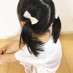 ベッツィ縮小　スウィートピンク　リバティのリボンヘアゴム　[受注製作] 4枚目の画像