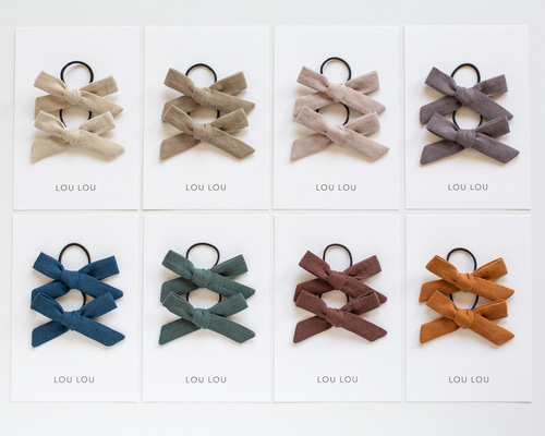 ハーフリネン S ヘアゴムセット【リボン ベビー 子供 キッズ 女の子