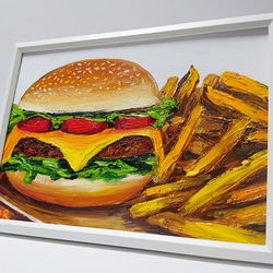 HanBee、ハン・ビー、花の油絵セット 3点 油絵 ミニ絵画 【ハンバーガーセット】 絵画 HR 通販 13174732