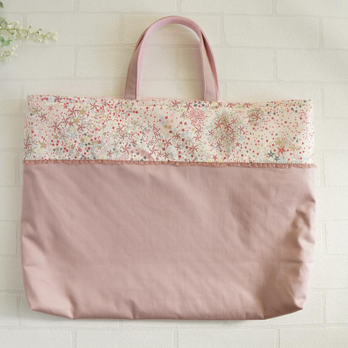 2/2 ねこまま　手刺繍　ローズ　レッスンバッグ　上履き入れ　他　ピンク Catherine Cottage 目玉セール｜レッスンバッグ 女の子 ロゴ刺繍