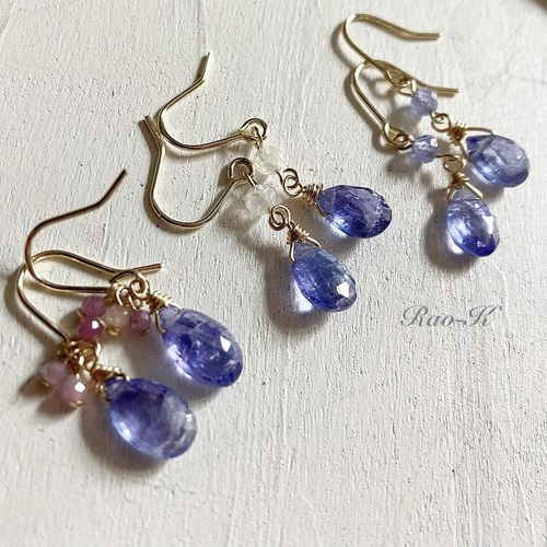 お買い得商店街 ✨14kgfタンザナイトのピアス/イヤリング ピアス（フック ピアス