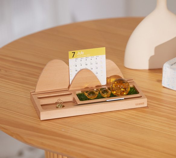 田舎の風景 小物入れトレー 木製 キートレイ ウッド TOSMU 2枚目の画像