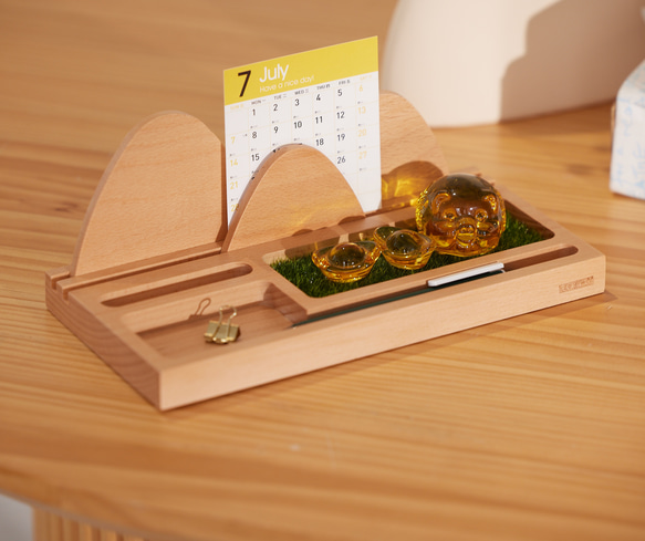 田舎の風景 小物入れトレー 木製 キートレイ ウッド TOSMU 1枚目の画像