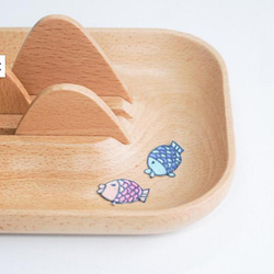 山と海 小物入れトレー 木製 キートレイ ウッド TOSMU 6枚目の画像