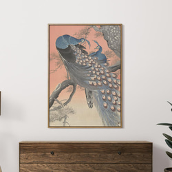 NO.337】孔雀の日本画アートポスター和柄☆新年お正月浮世絵和モダン