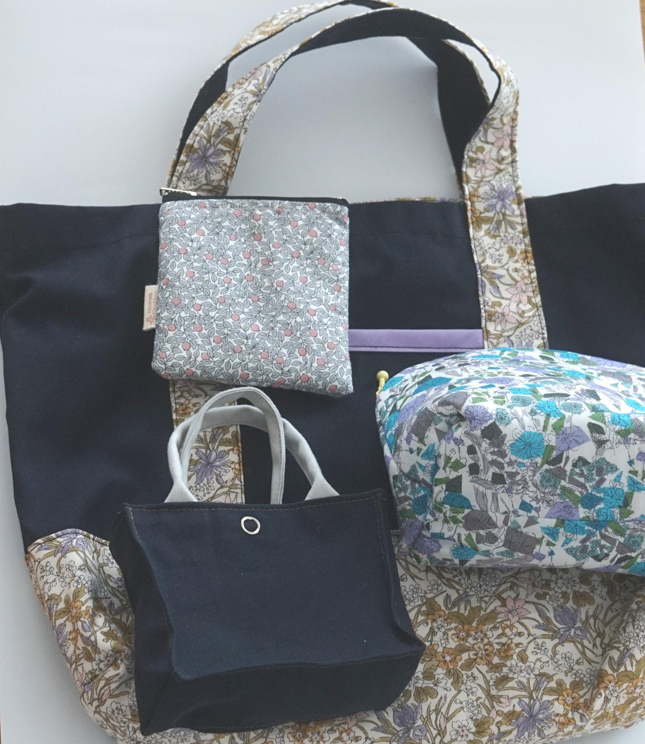 リバティー生地使用のバッグおまかせセット