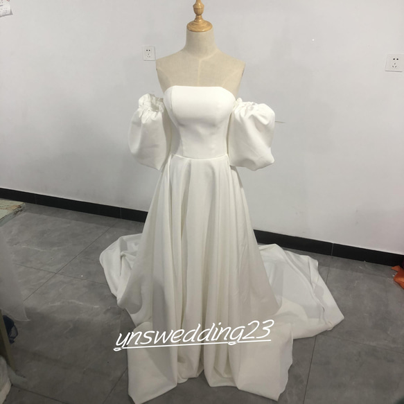 人気上昇 オフショル ホワイト パーティードレス 二次会 前撮り 挙式  