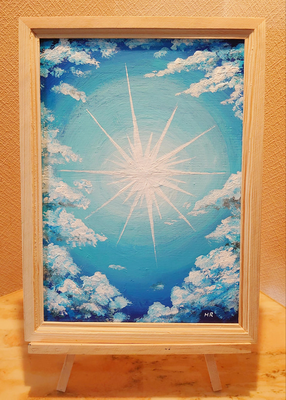 空の油絵【小春雲】1点物の油絵◇作者サイン入り 絵画