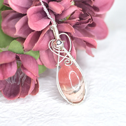 ロードクロサイトストーンネックレス・シルバー925 ネックレス