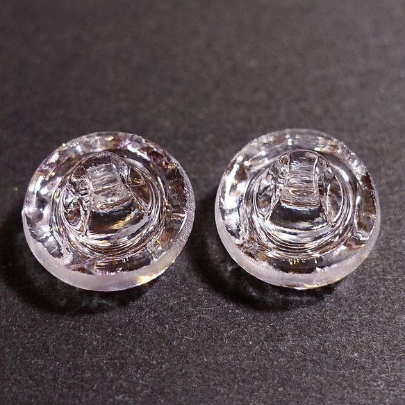 No.093 西ドイツ ヴィンテージ ガラスボタン 13mm 2個セット 2枚目の画像