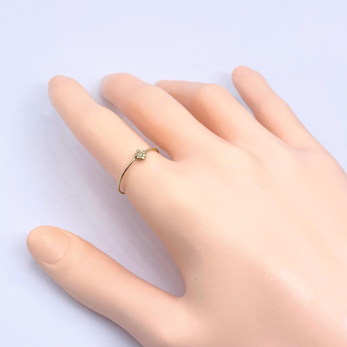 【m/y】k10、ゴールドリング、幅0.8mm丸線 k10ミモザのゴールドリング/0.8mm丸線/サイズ指定可 指輪・リング 指月