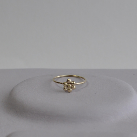 【m/y】k10、ゴールドリング、幅0.8mm丸線 k10ミモザのゴールドリング/0.8mm丸線/サイズ指定可 指輪・リング 指月