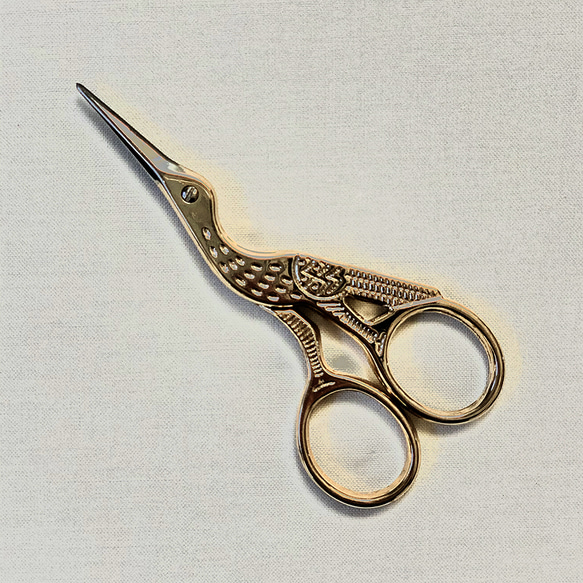 コウノトリの糸切りバサミ[刺繍道具/手芸道具] その他素材 クロヤギ