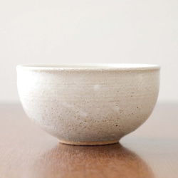 赤陶土と白マット釉の飯碗 ＊ ２ 6枚目の画像