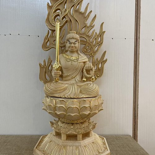 極上品 切金 本金 地蔵菩薩 木彫仏像 細工精彫 仏教工芸品 災難
