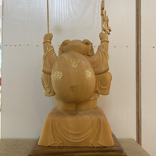 三面大黒天　木彫り　円空模刻 木彫 三面大黒天