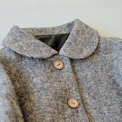 総裏付きウール混丸衿両脇ポケットありシンプルな冬コート♪ 3枚目の画像