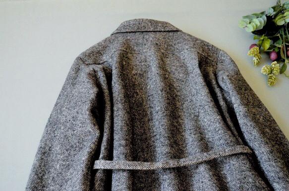 総裏付きウール混丸衿両脇ポケットありシンプルな冬コート♪ 7枚目の画像