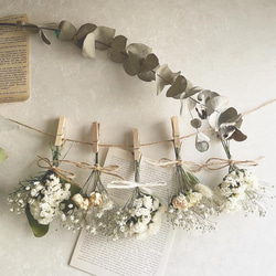 ࣪⊹ホワイトスワッグとパンパスグラス&アンティーク小花の