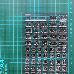【A-2】 クリアスタンプ シリコンスタンプ カレンダー 2枚目の画像
