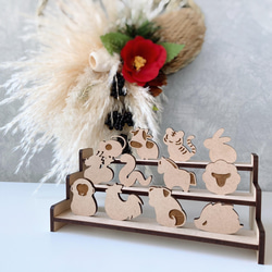 ★木製【十二支飾り】十二支セット 置物 お正月 正月飾り 楽天市場】正月飾り 干支午 午 毎年飾れる招福寿々 十二支