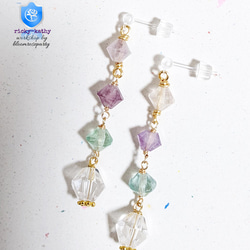 フローライト ピアス（スタッド・一粒） の人気通販｜Creema