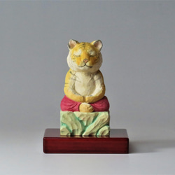 総柘植材 仏教工芸品 時代彫刻 一刀彫 極上彫 木彫仏像 四天王立像