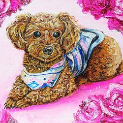 油絵 絵画 【トイプードル】 絵画 HR 通販 13178699｜Creema