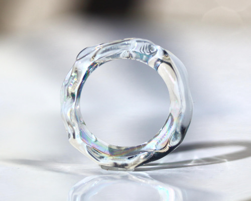 レア　ヴィンテージガラス　マリア　オーロラ　インタリオ　リング　指輪　お守り ヴィンテージ マリア マリア様 オーロラ インタリオ カボション