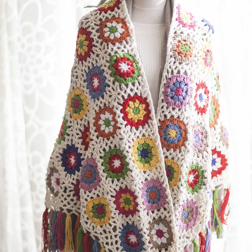 かぎ針編み お花 モチーフ編み☆手作り/手編み/編み物/鍵編み