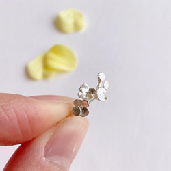 菜の花の純銀イヤーカフ◇ピュアシルバー 片耳用 イヤカフ カフス お花 小さい　なのはな　春 11枚目の画像