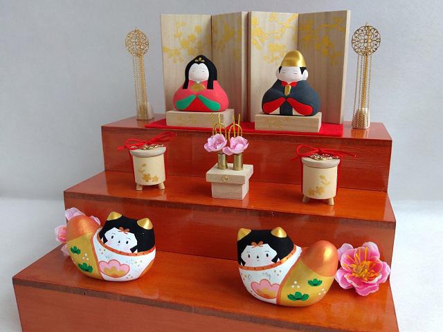 1】雛人形☆ひな祭り☆飾り台セット☆展示品